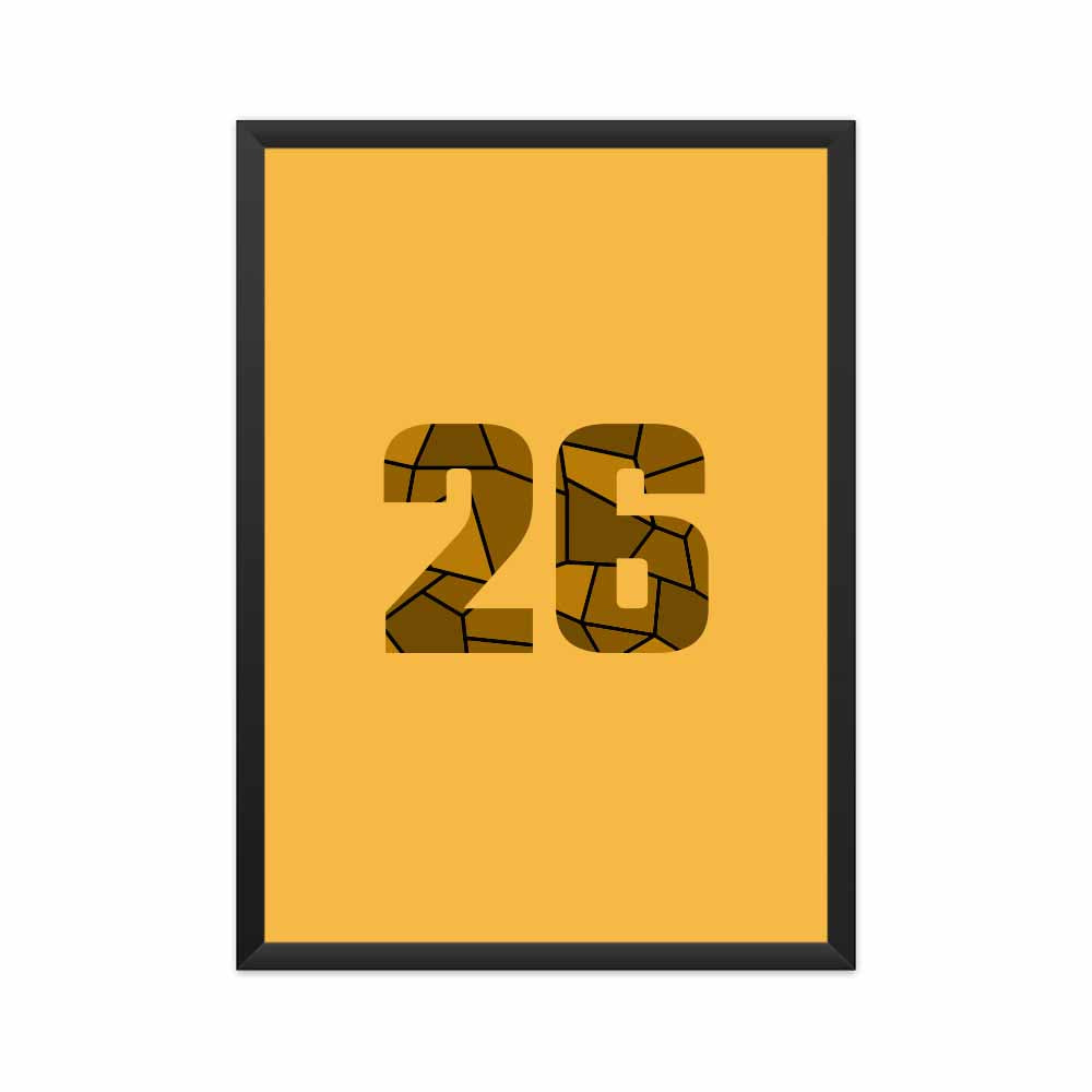 26 Number Framed Poster