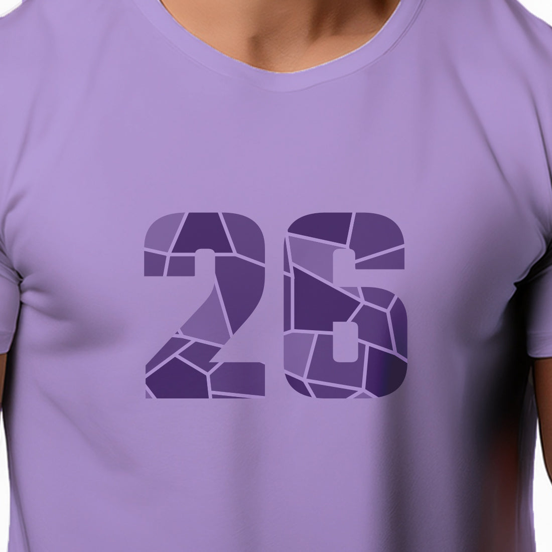 26 Number Men Unisex T-Shirt | Custom Number Graphic Tee (Iris Lavender)