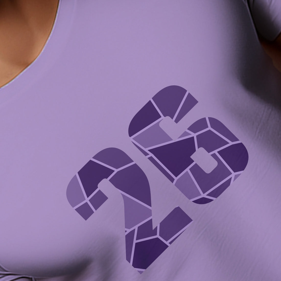 26 Number Men Unisex T-Shirt | Custom Number Graphic Tee (Iris Lavender)