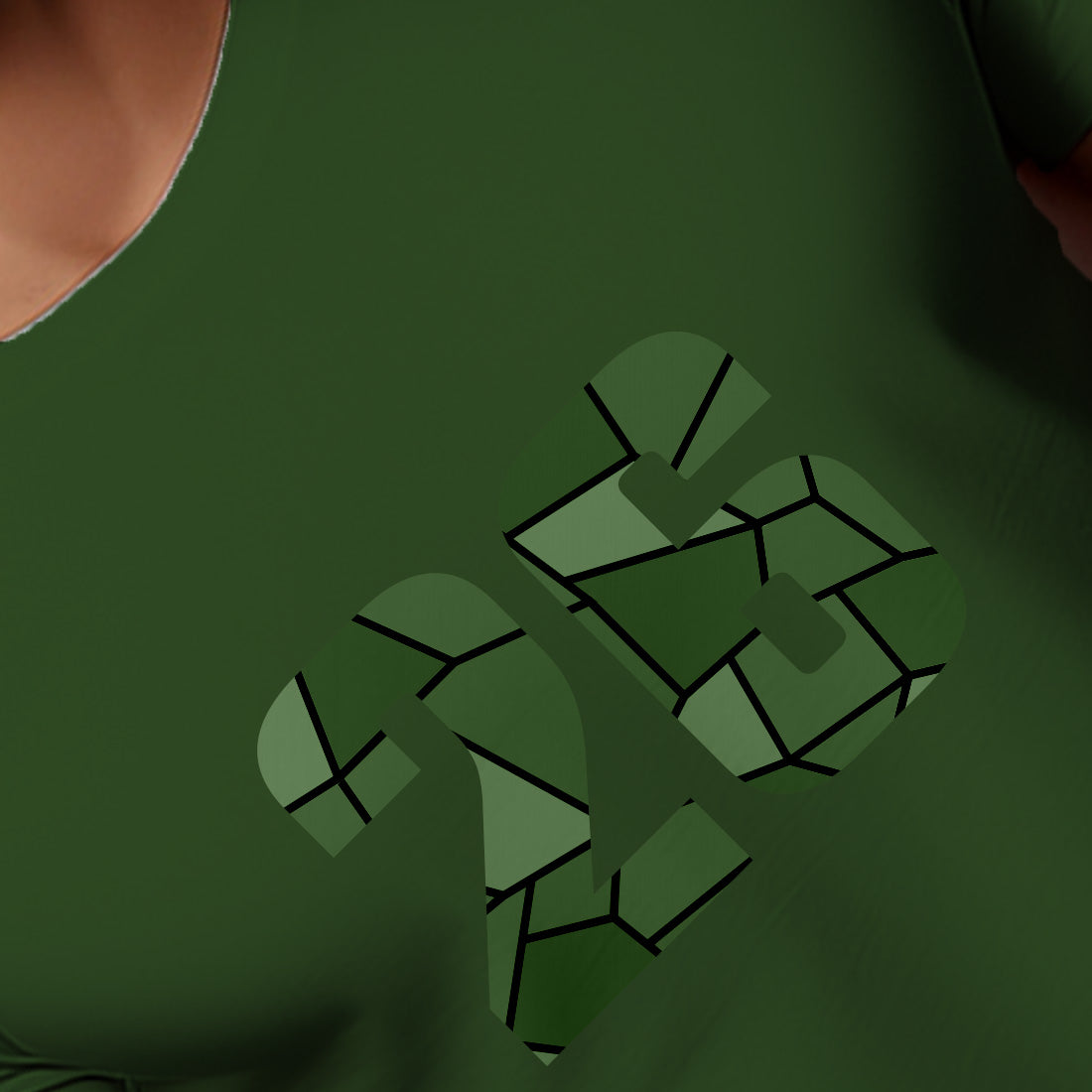 26 Number Men Unisex T-Shirt | Custom Number Graphic Tee (Olive Green)