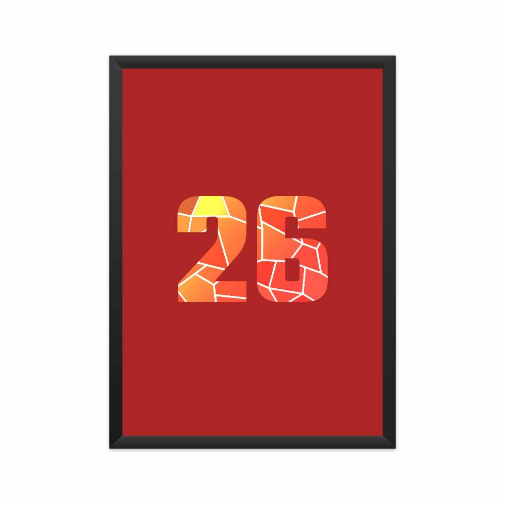 26 Number Framed Poster