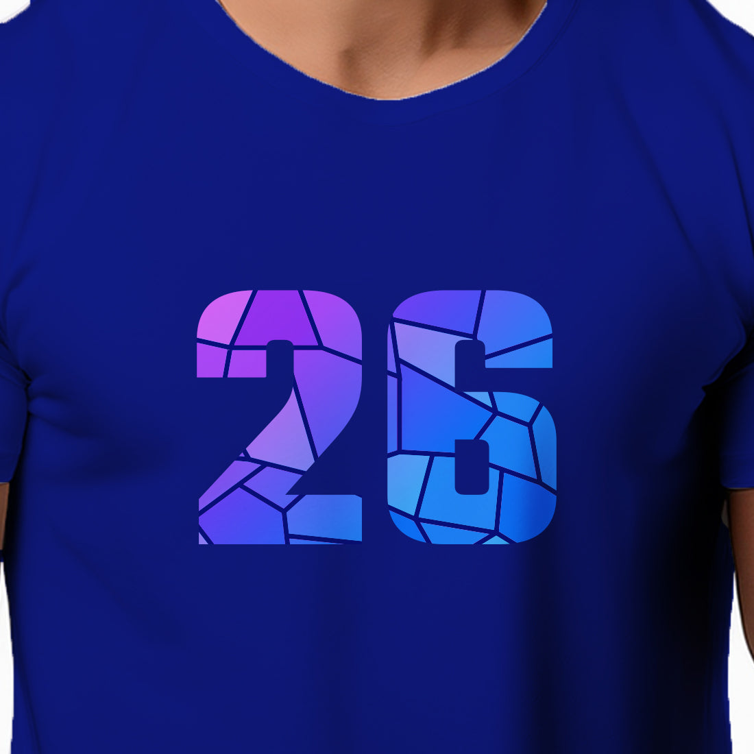 26 Number Men Unisex T-Shirt | Custom Number Graphic Tee (Royal Blue)