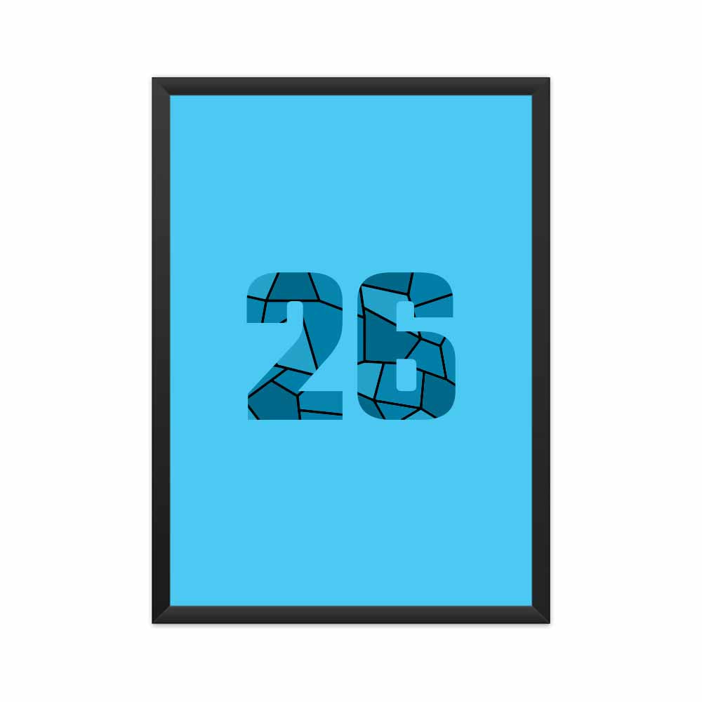 26 Number Framed Poster