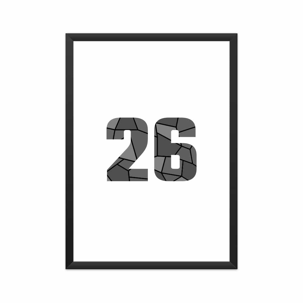 26 Number Framed Poster