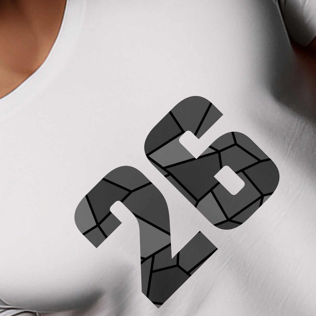 26 Number Men Unisex T-Shirt | Custom Number Graphic Tee (White)
