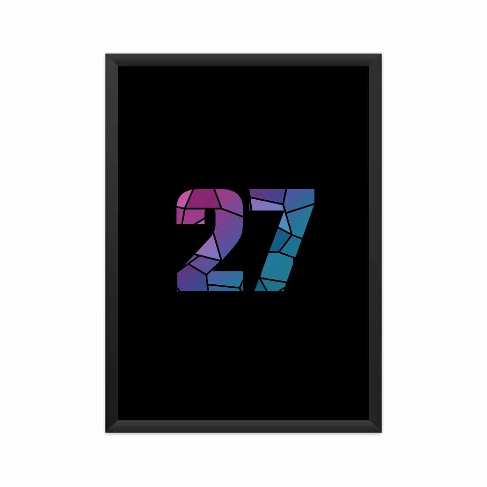 27 Number Framed Poster