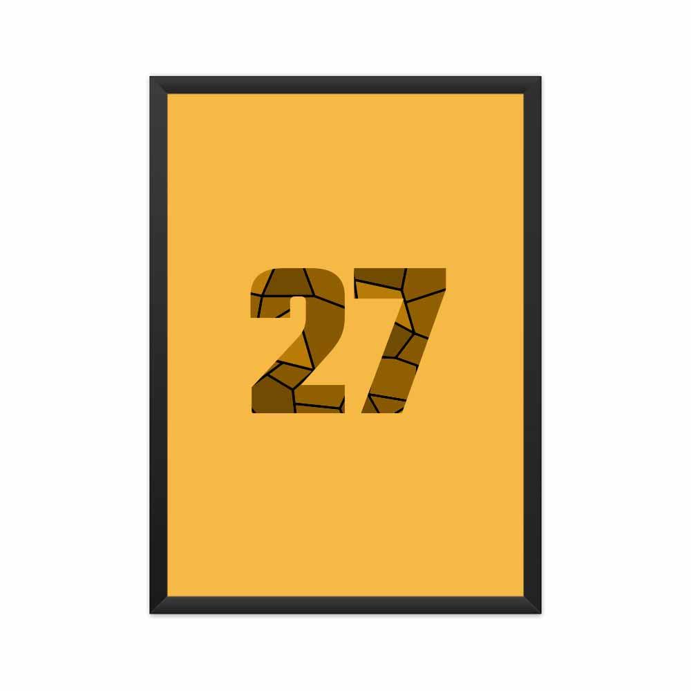 27 Number Framed Poster