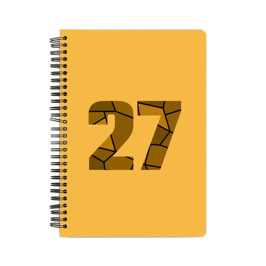 27 Number Notebook (Golden Yellow, A5 Size, 100 Pages, Ruled, 6 Pack)