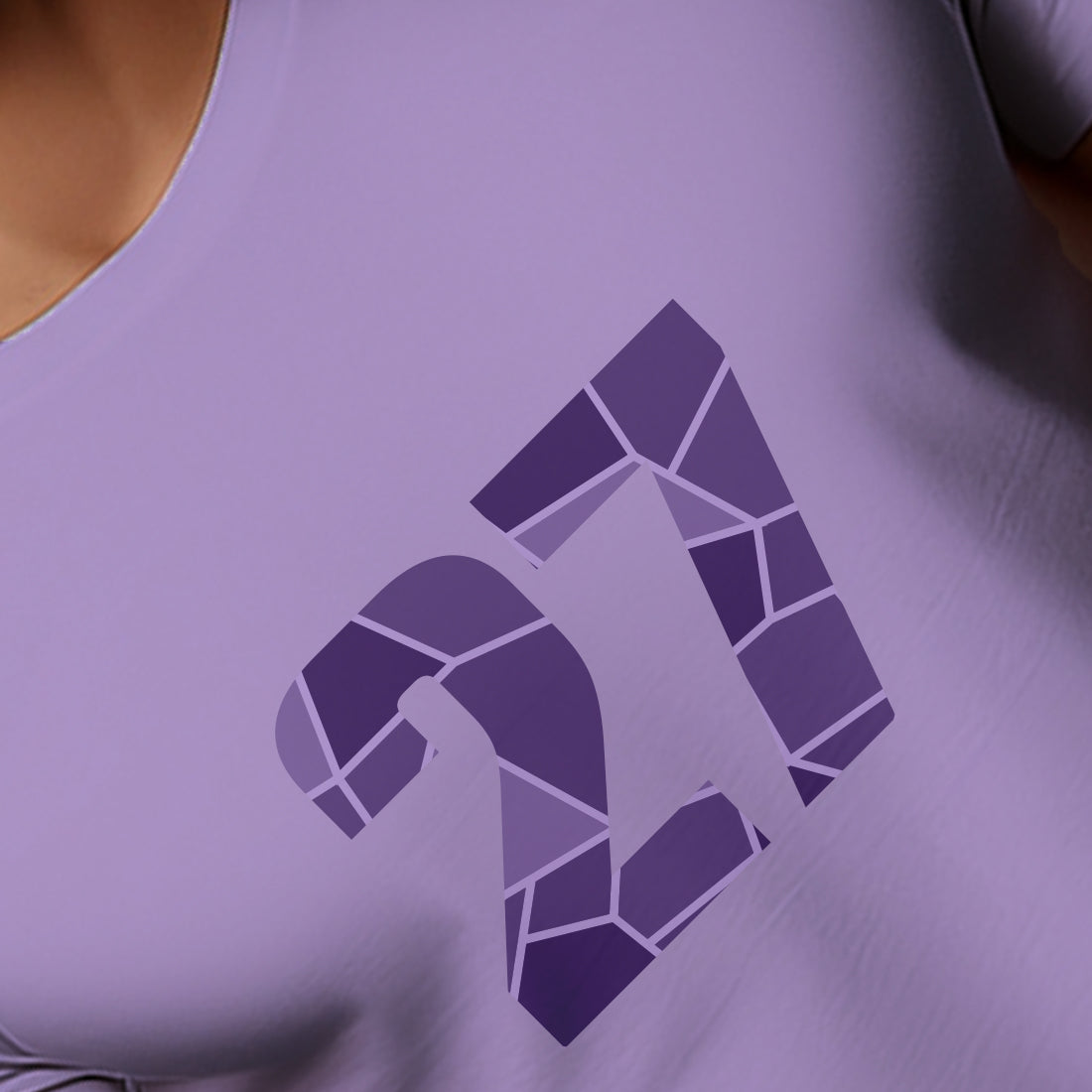 27 Number Men Unisex T-Shirt | Custom Number Graphic Tee (Iris Lavender)