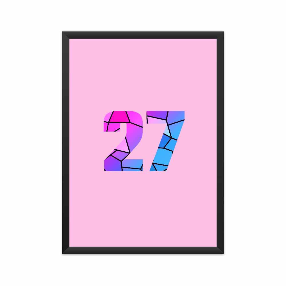 27 Number Framed Poster