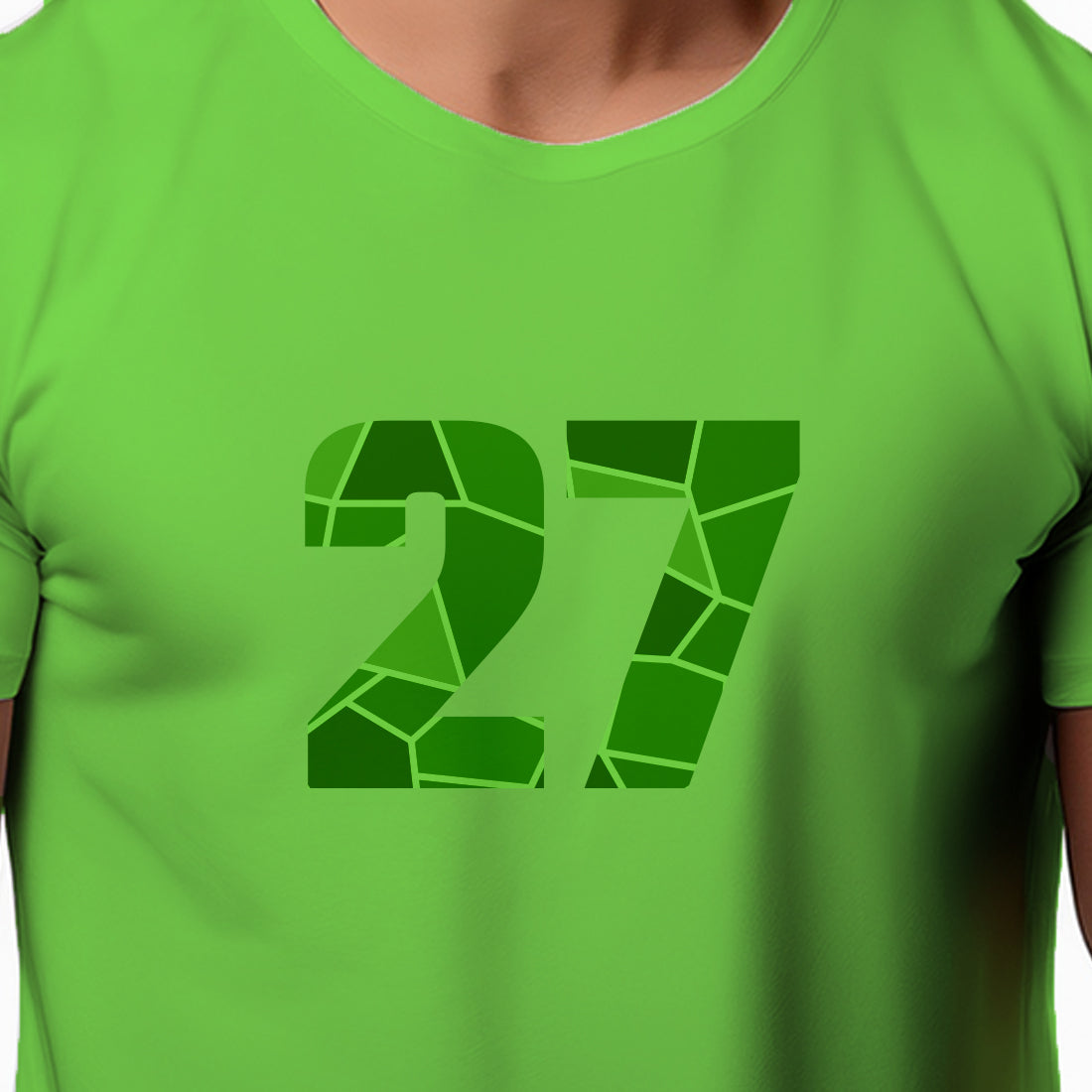 27 Number Men Unisex T-Shirt | Custom Number Graphic Tee (Liril Green)