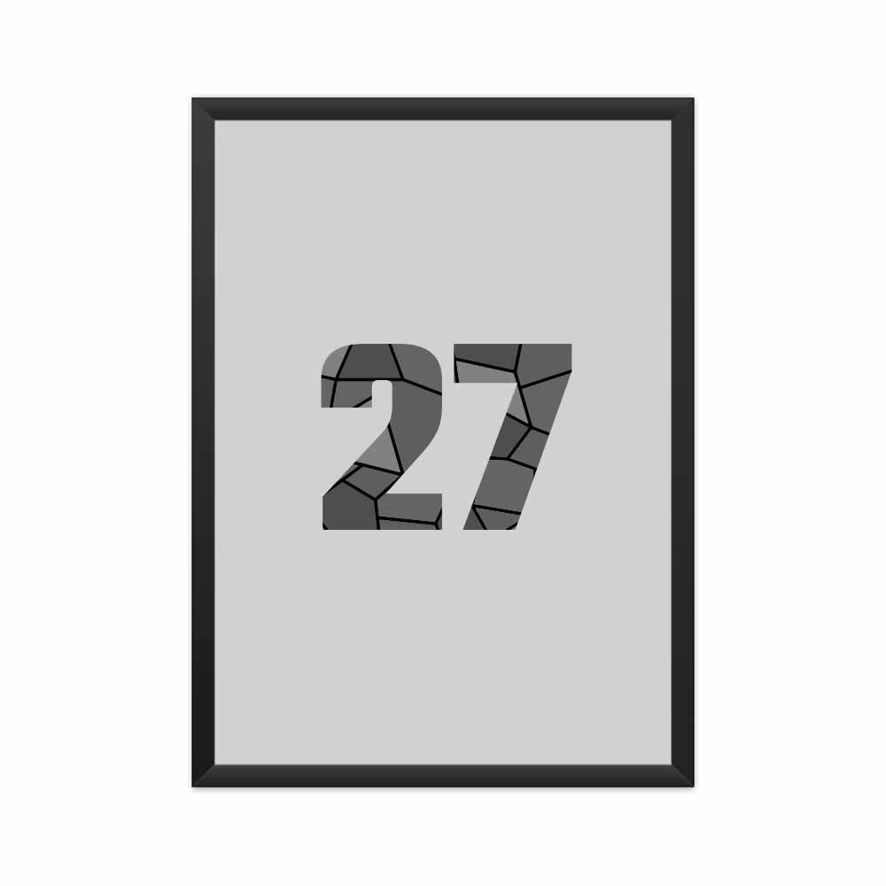 27 Number Framed Poster