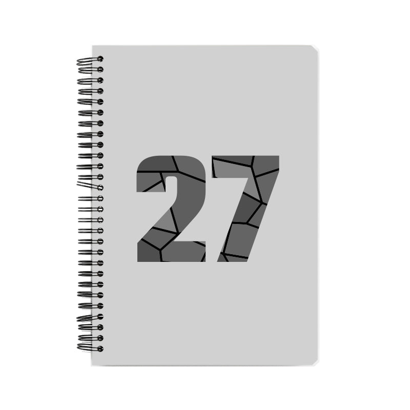 27 Number Notebook (Melange Grey, A5 Size, 100 Pages, Ruled, 6 Pack)