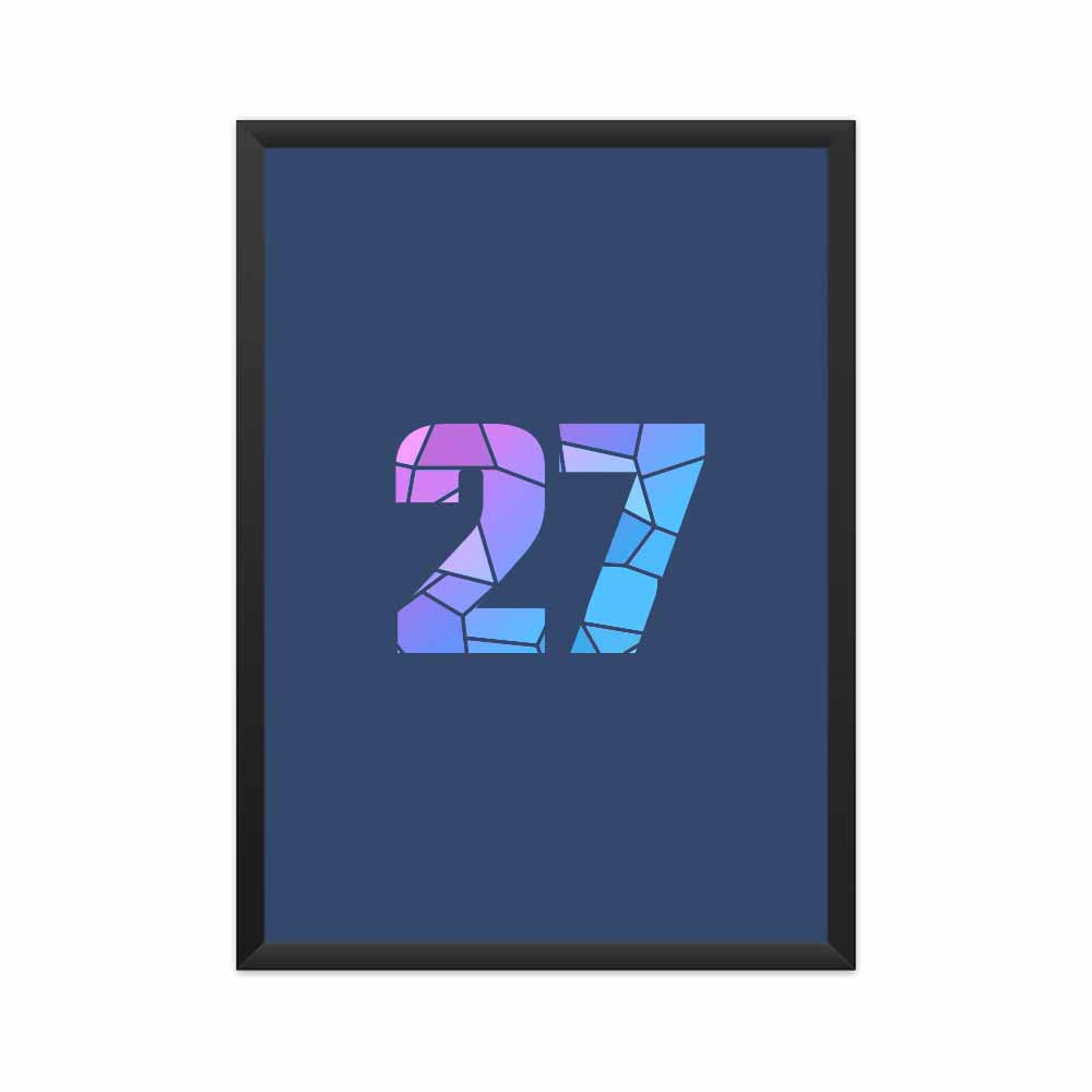 27 Number Framed Poster