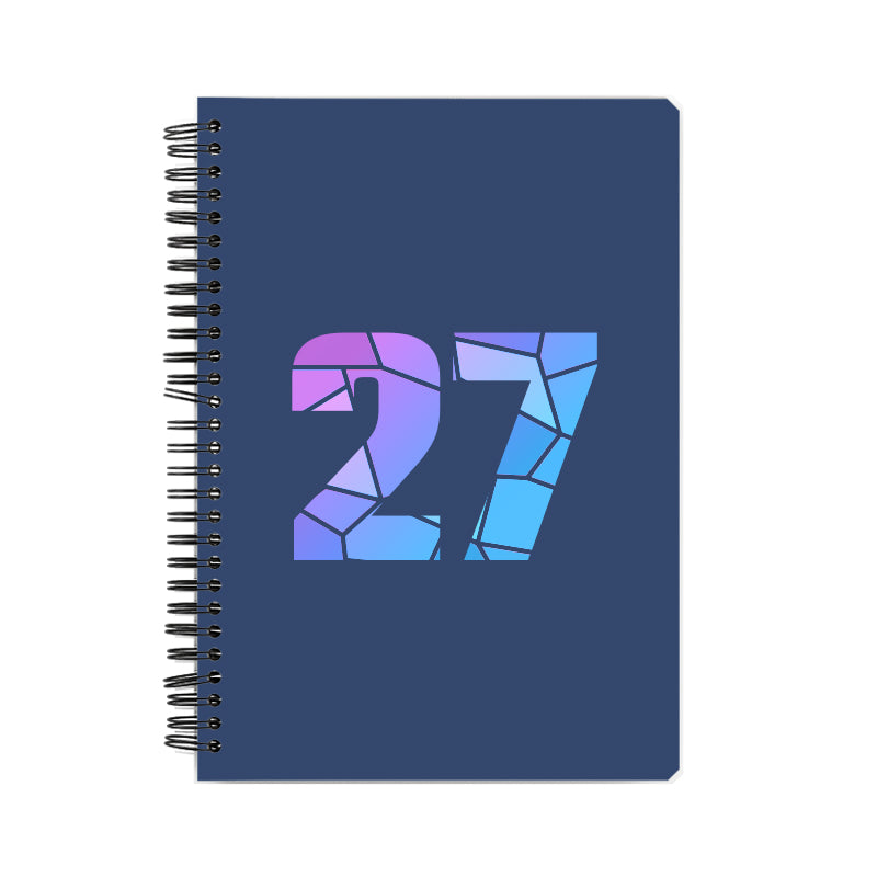 27 Number Notebook (Navy Blue, A5 Size, 100 Pages, Ruled, 6 Pack)