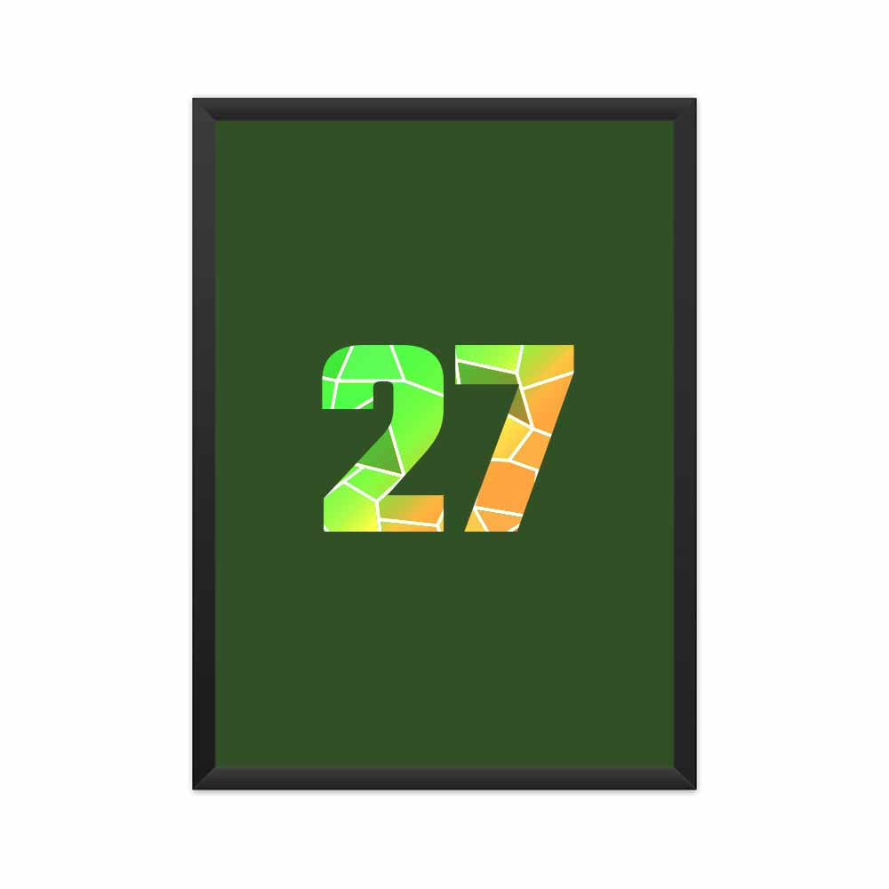 27 Number Framed Poster