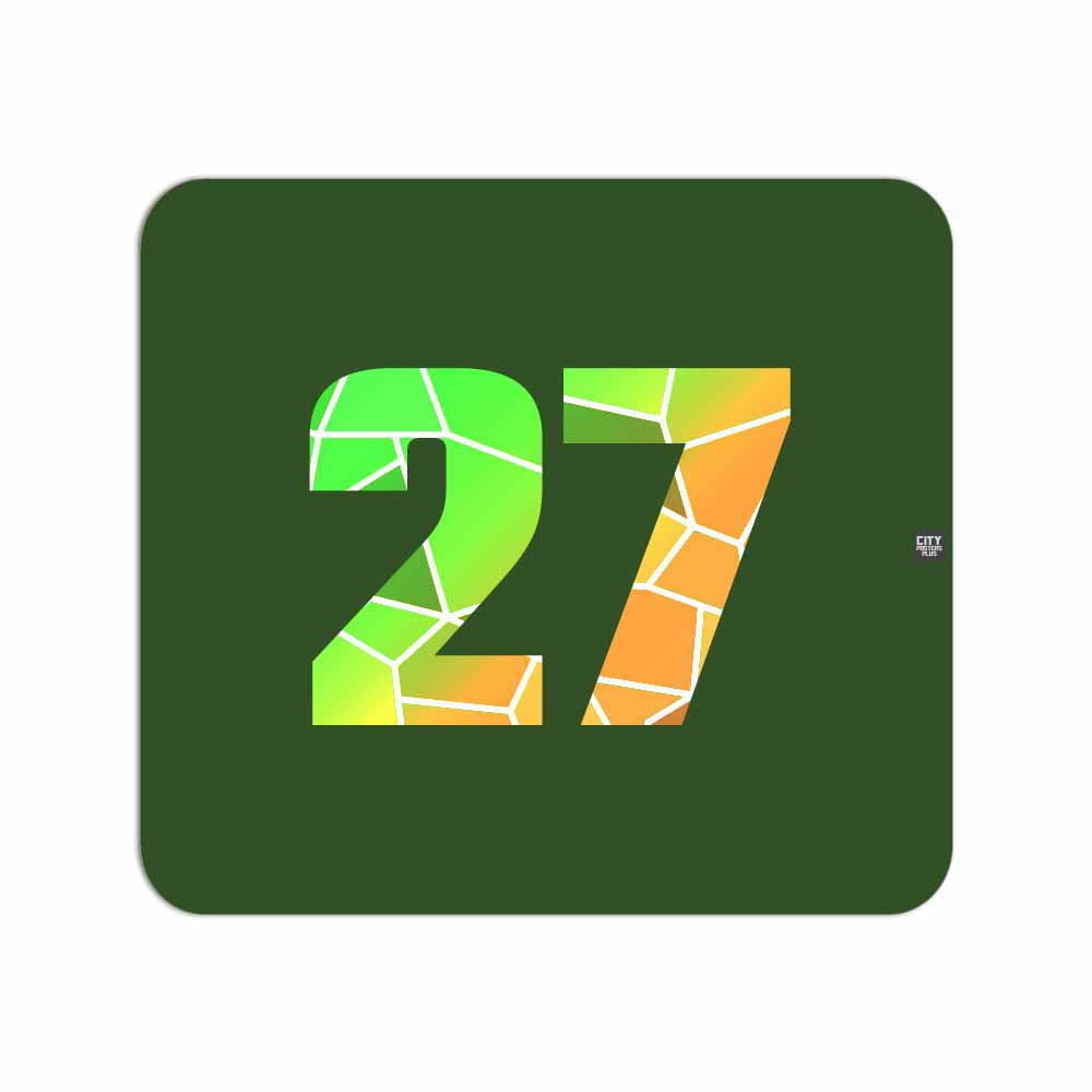 27 Number Mousepad (Olive Green)