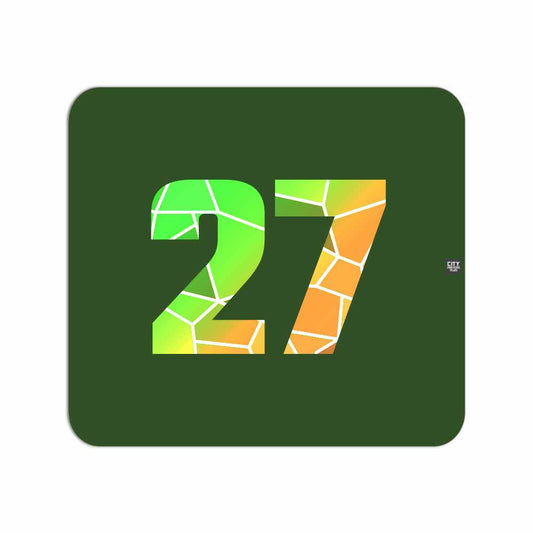 27 Number Mousepad (Olive Green)
