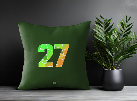 27 Number Pillow Case (Olive Green)