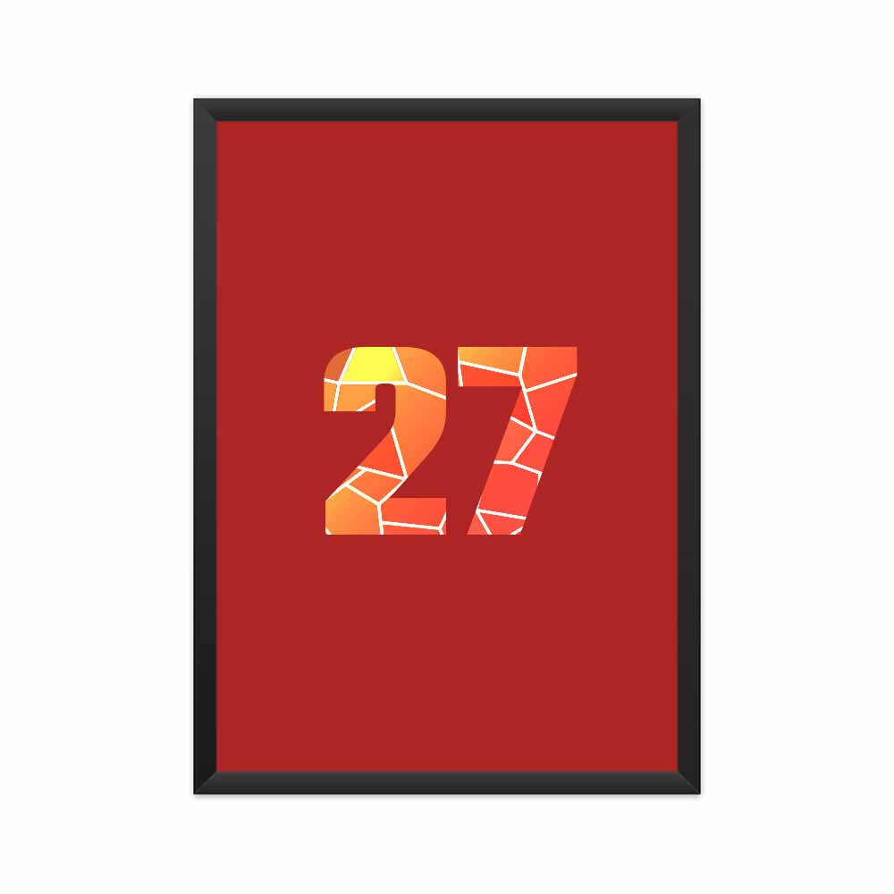 27 Number Framed Poster