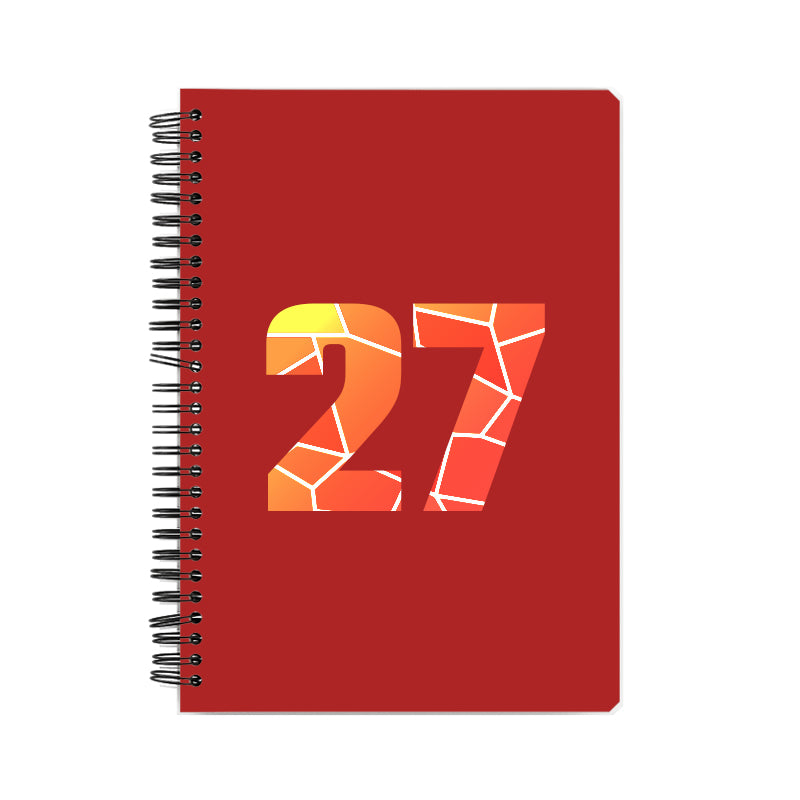 27 Number Notebook (Red, A5 Size, 100 Pages, Ruled, 6 Pack)