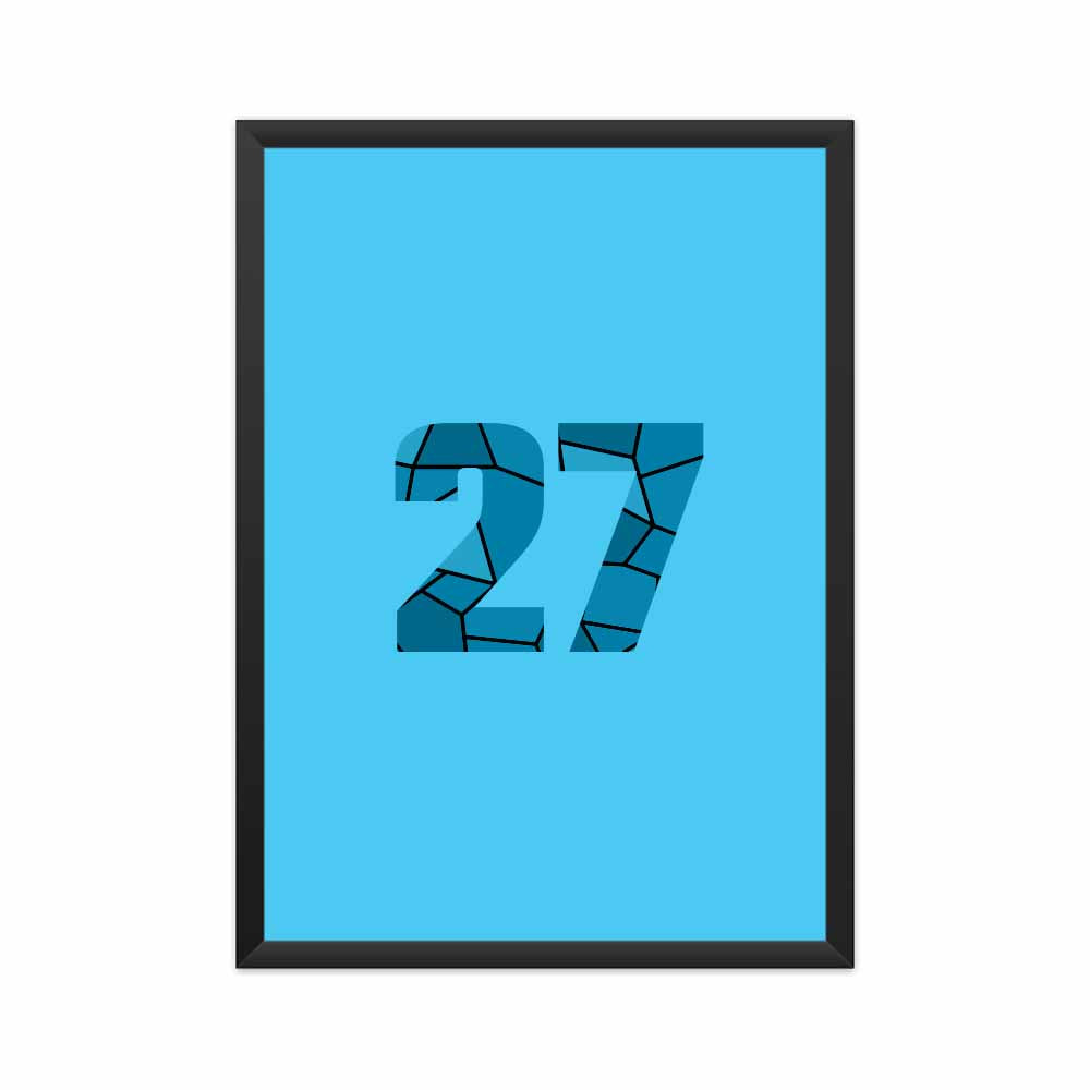 27 Number Framed Poster