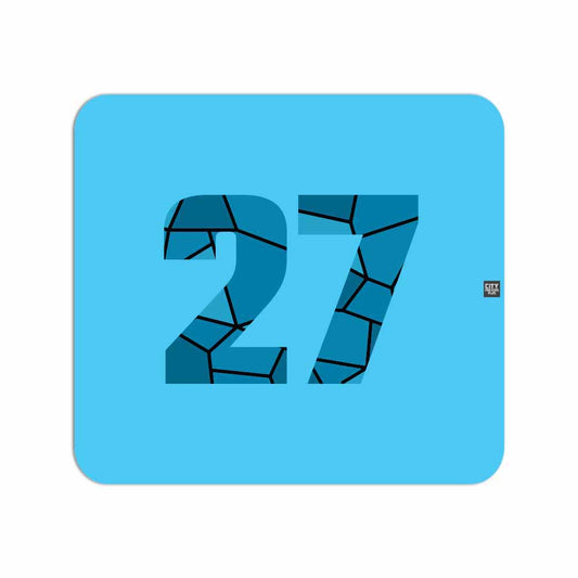 27 Number Mousepad (Sky Blue)