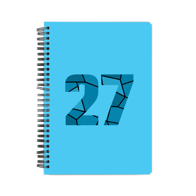 27 Number Notebook (Sky Blue, A5 Size, 100 Pages, Ruled, 6 Pack)