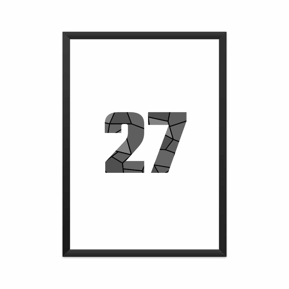 27 Number Framed Poster