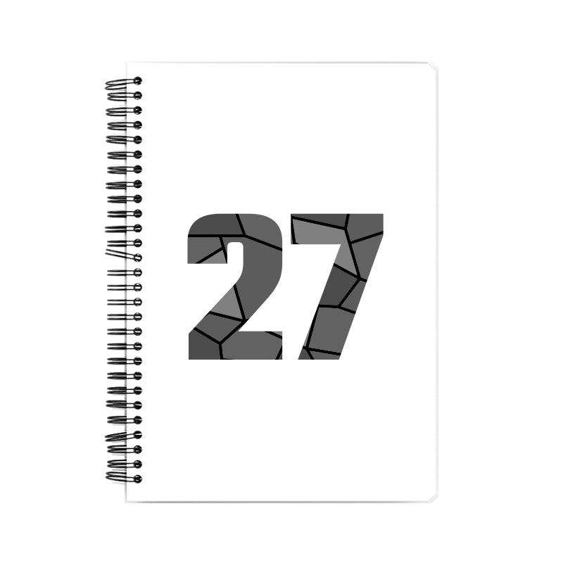 27 Number Notebook (White, A5 Size, 100 Pages, Ruled, 6 Pack)