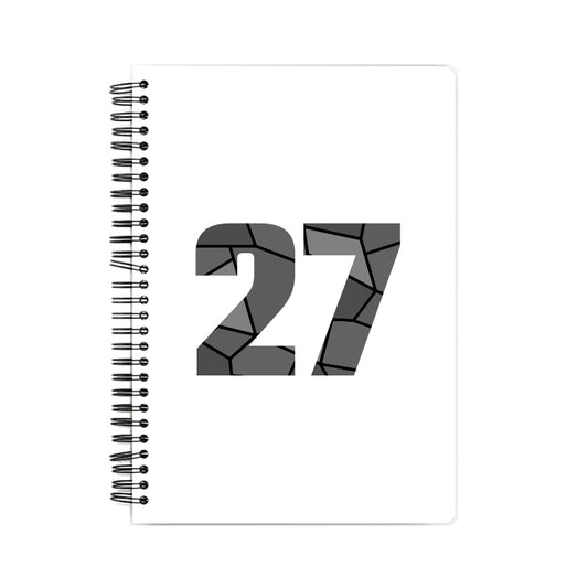 27 Number Notebook (White, A5 Size, 100 Pages, Ruled, 6 Pack)