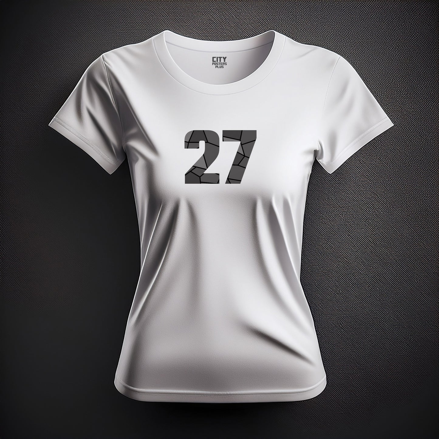 Number 27  Women T-Shirt (White) | Stylish Numeric Graphic Tee
