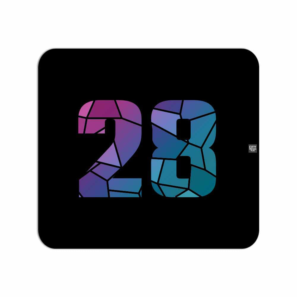 28 Number Mousepad (Black)