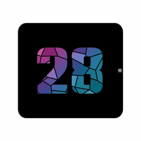 28 Number Mousepad (Black)