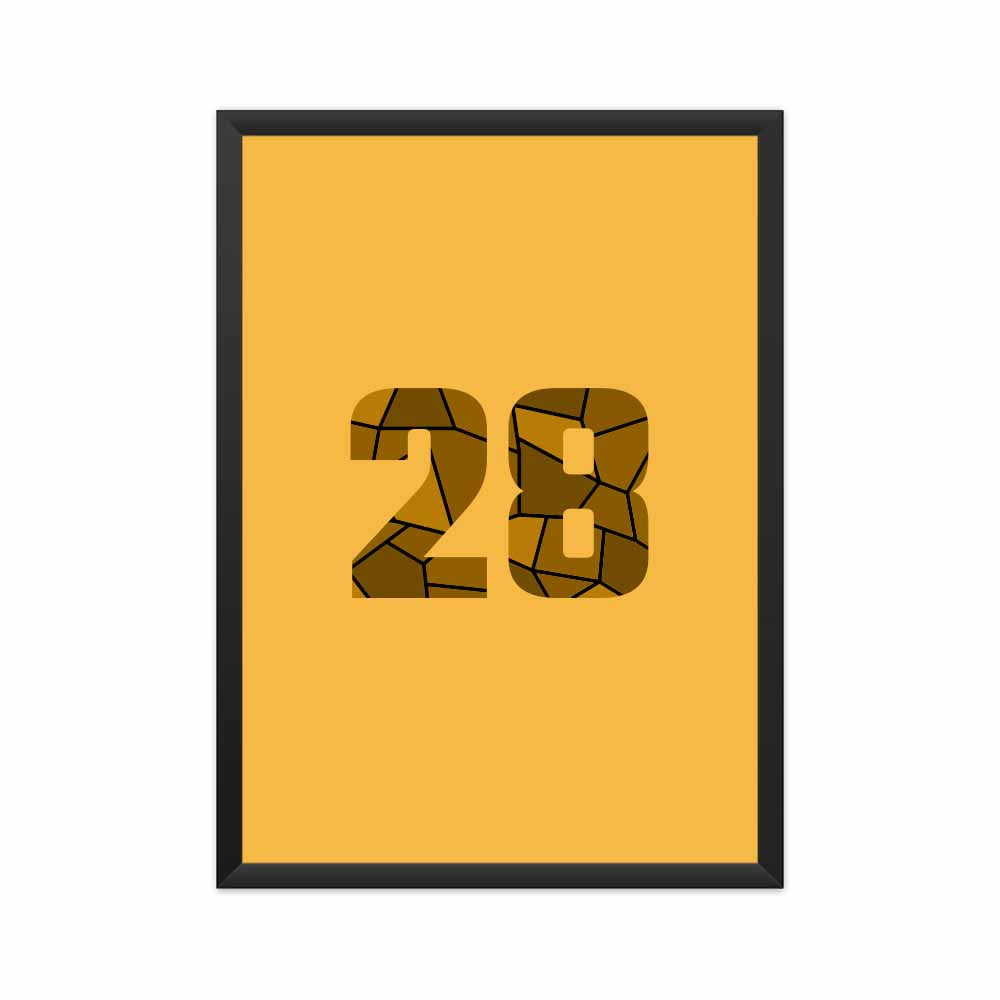 28 Number Framed Poster