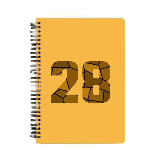 28 Number Notebook (Golden Yellow, A5 Size, 100 Pages, Ruled, 6 Pack)