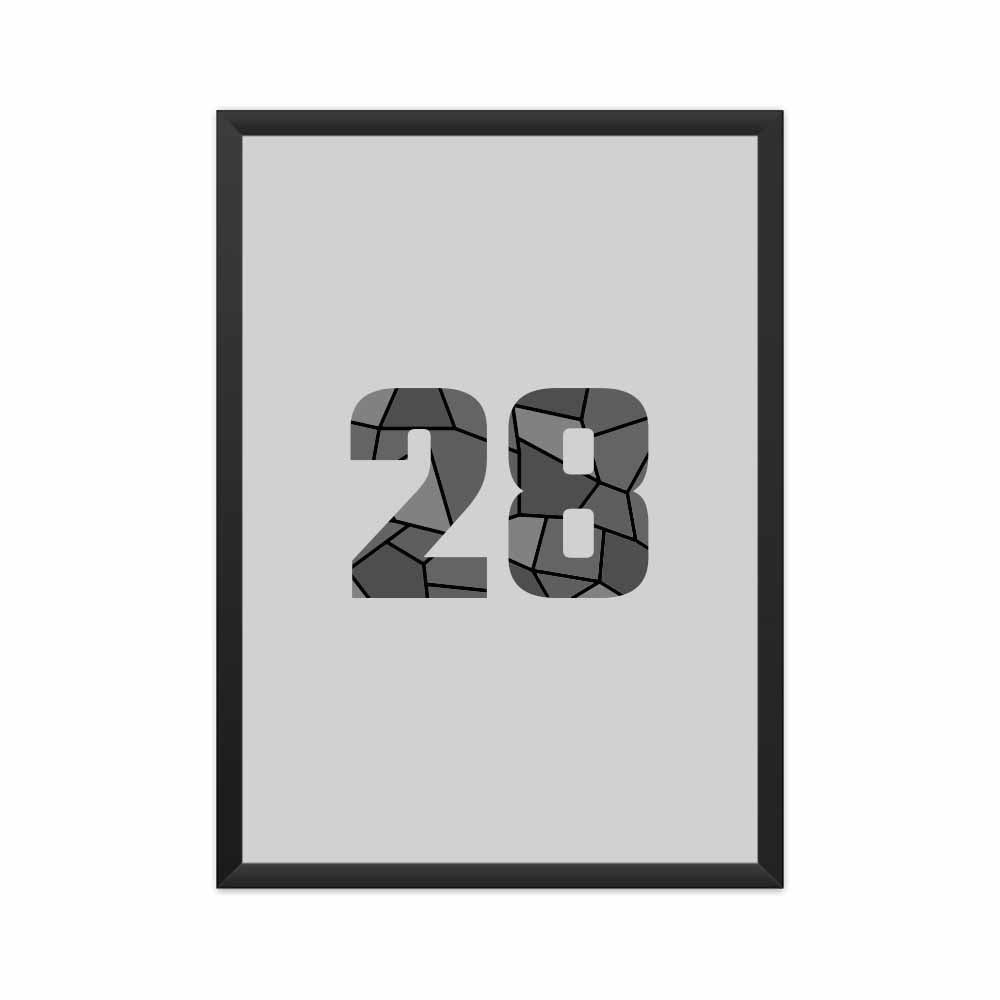 28 Number Framed Poster