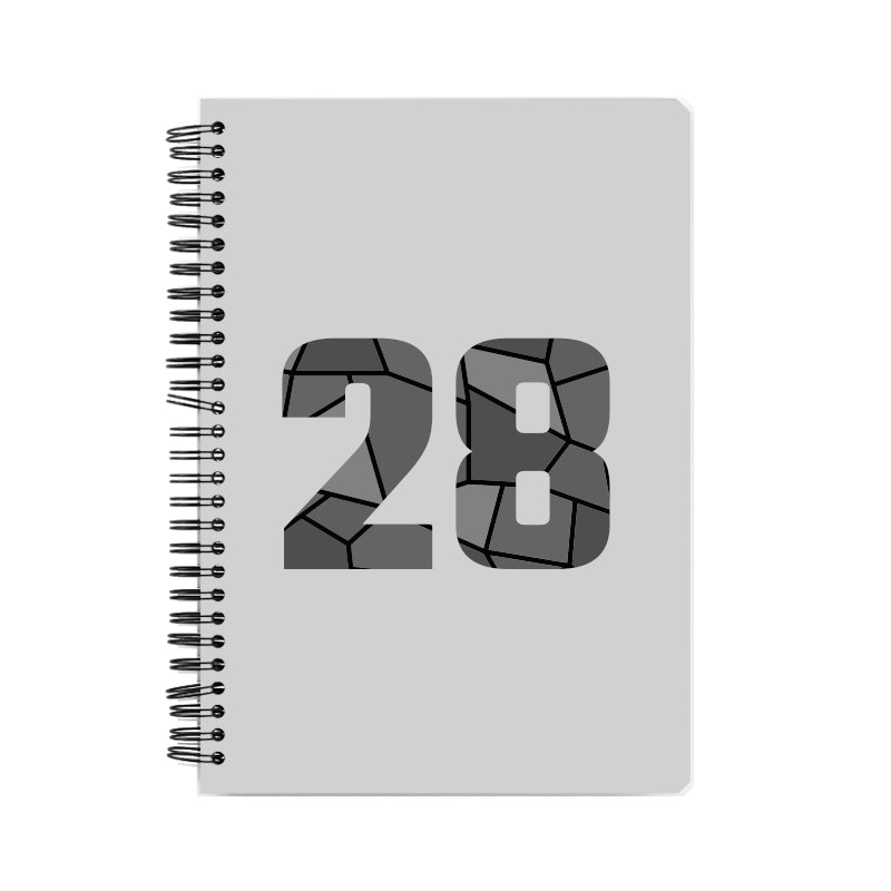 28 Number Notebook (Melange Grey, A5 Size, 100 Pages, Ruled, 6 Pack)