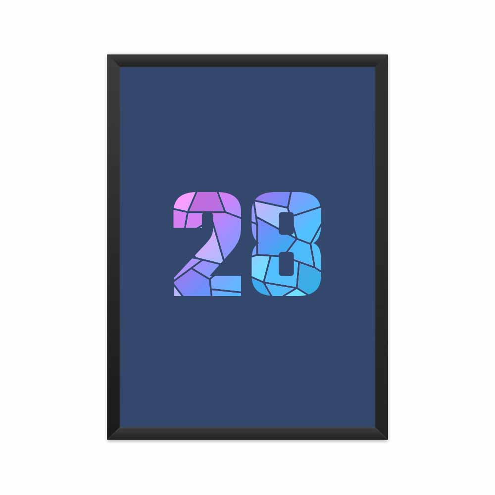 28 Number Framed Poster