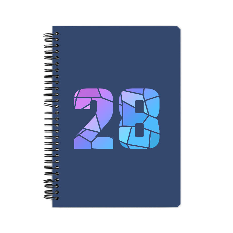 28 Number Notebook (Navy Blue, A5 Size, 100 Pages, Ruled, 6 Pack)