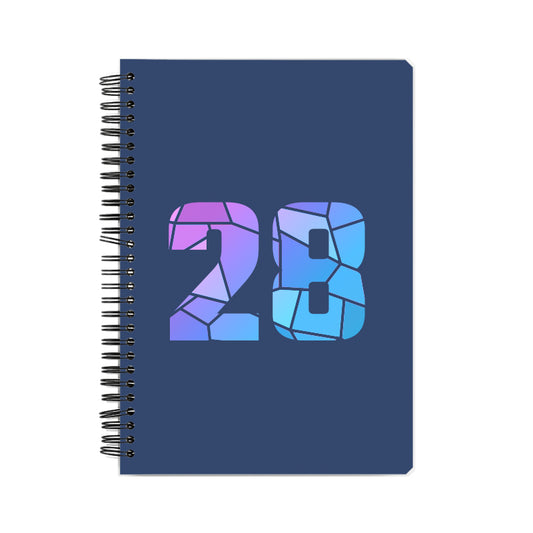 28 Number Notebook (Navy Blue, A5 Size, 100 Pages, Ruled, 6 Pack)