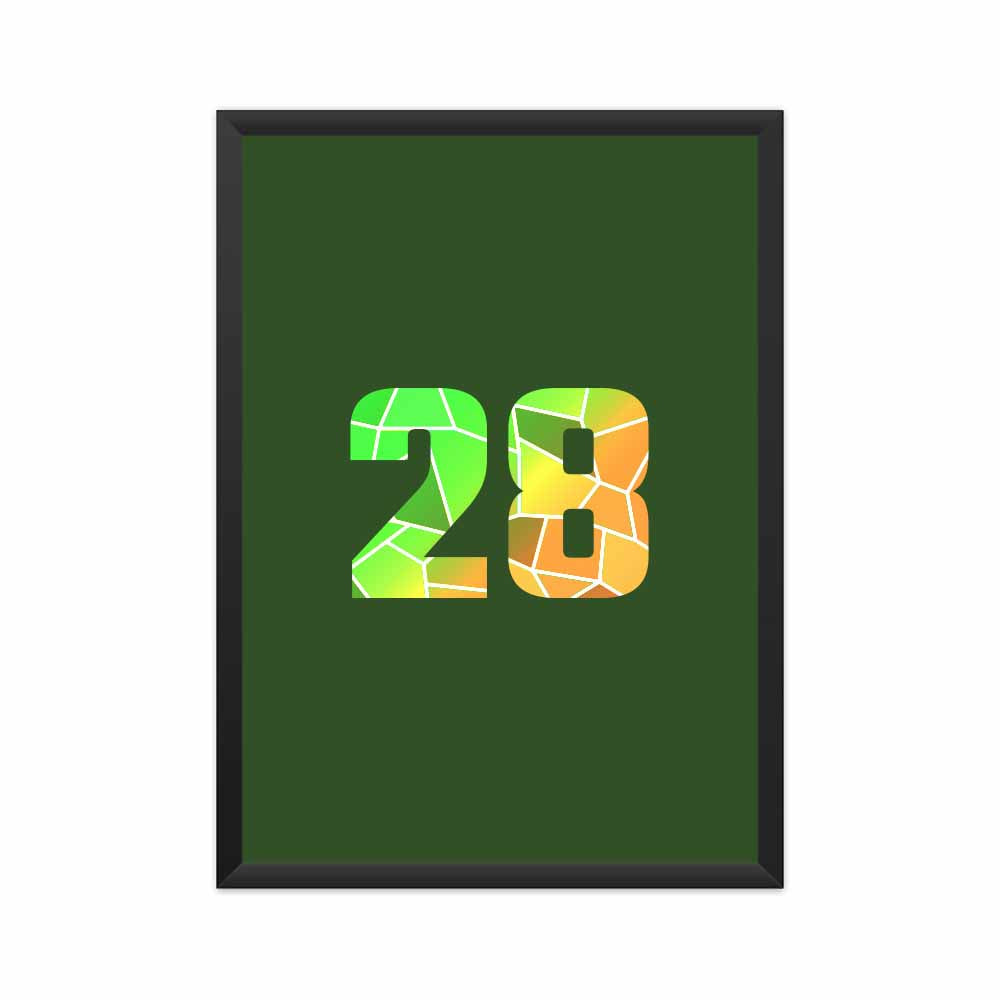 28 Number Framed Poster