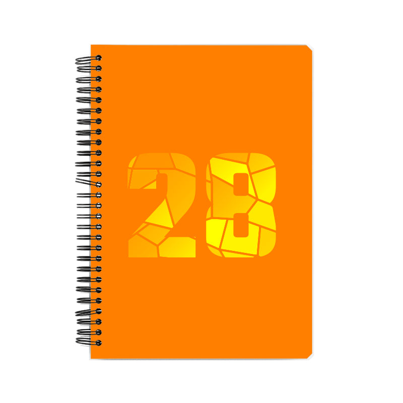 28 Number Notebook (Orange, A5 Size, 100 Pages, Ruled, 6 Pack)