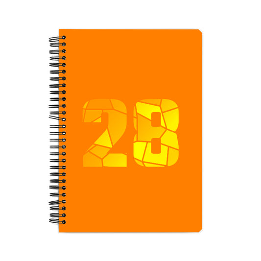 28 Number Notebook (Orange, A5 Size, 100 Pages, Ruled, 6 Pack)