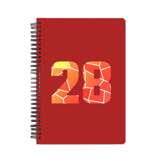 28 Number Notebook (Red, A5 Size, 100 Pages, Ruled, 6 Pack)