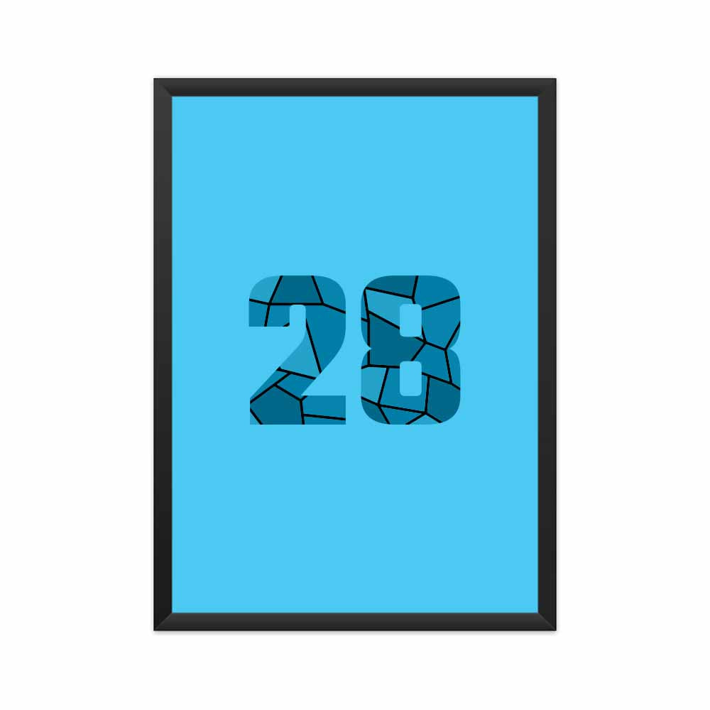 28 Number Framed Poster