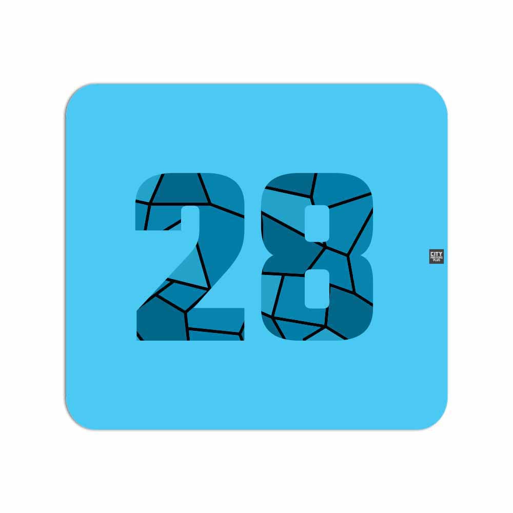 28 Number Mousepad (Sky Blue)