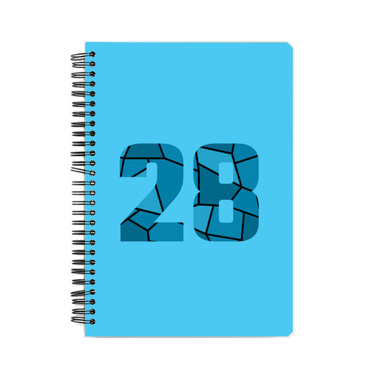 28 Number Notebook (Sky Blue, A5 Size, 100 Pages, Ruled, 6 Pack)