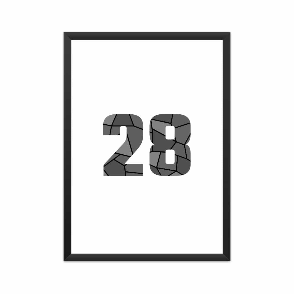 28 Number Framed Poster