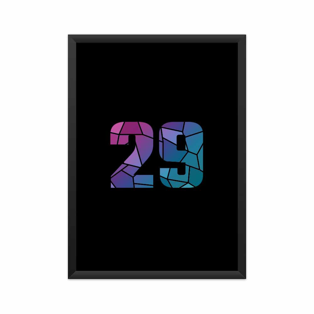 29 Number Framed Poster